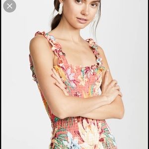 CONSIGNING 4/15 Farm Rio Lotus ruched mini dress bodycon NWT